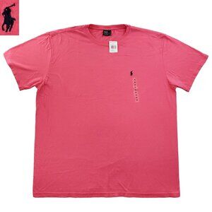 Polo Ralph Lauren Vintage T-Shirt Pony Sunset Pink Crew Neck Cotton XL NWT